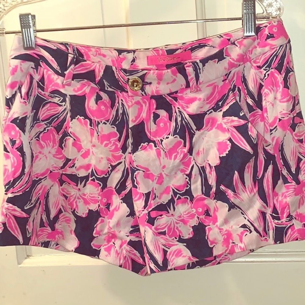 Lilly Pulitzer Inky navy flamingo knit Callahan size 2 - Picture 1 of 7